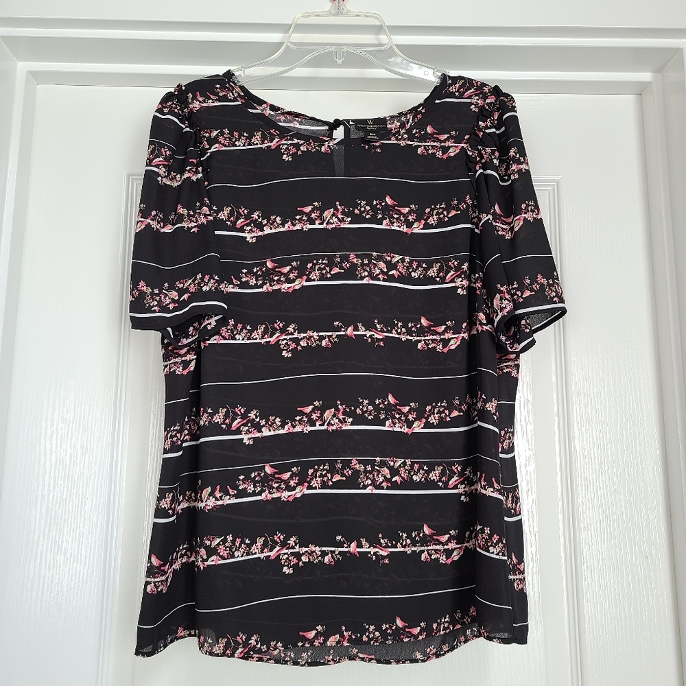 Chiffon Floral Bird Blouse.